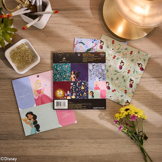 The Happy Planner® Disney© Princesses 6" x 6" Scrapbooking Paper Pad, 24 Sheets